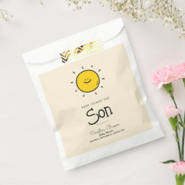 Boho Minimalistisch hier kommt die Kinderdusche Geschenktütchen