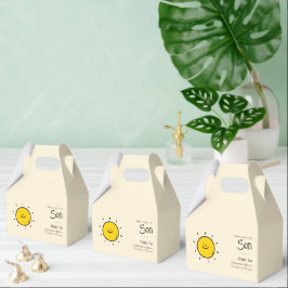 Boho Minimalistisch hier kommt die Sun Baby Dusche Geschenkschachtel