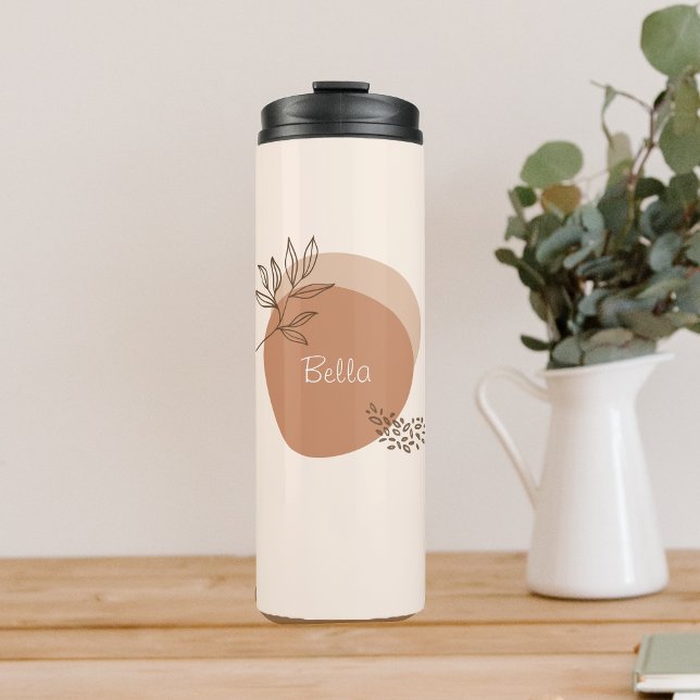 Boho minimalistisch | PERSONALISIERT Thermosbecher (Von Creator hochgeladen)