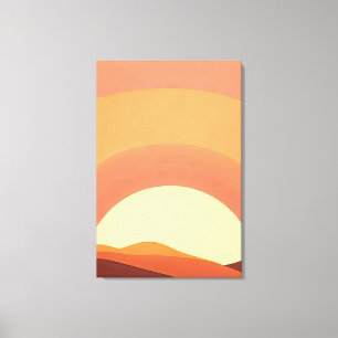 BOHO MINIMALISTISCH SUNSET LEINWANDDRUCK
