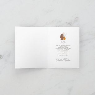 Boho Minimalistisch Vases Wedding geklappt Dankeskarte