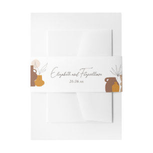 Boho Minimalistisch Vases Wraparound Einladungsbanderole
