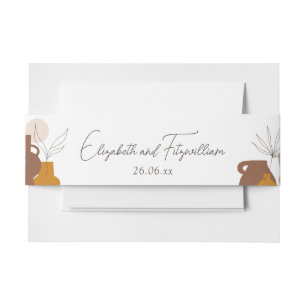 Boho Minimalistisch Vases Wraparound Einladungsbanderole