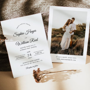 Boho Minimalistisch Wedding Einladung