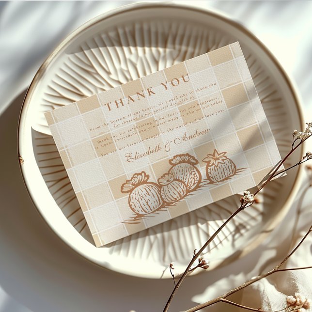 Boho Minimalistisch Western Wüste Wedding Dankeskarte (Von Creator hochgeladen)