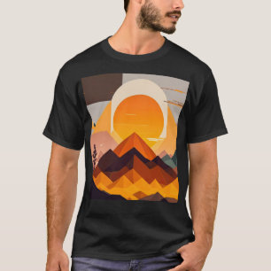 Boho Minimalistische Bergwelt T-Shirt