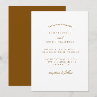 Boho-Minimalistische Elegante Hochzeitseinladung  Einladung