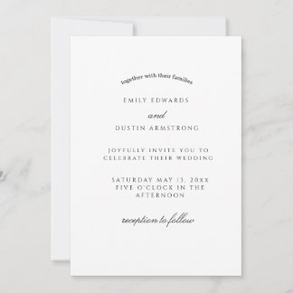 Boho-Minimalistische Elegante Hochzeitseinladung  Einladung