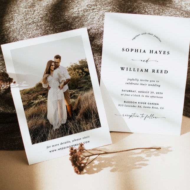 Boho-Minimalistische Hochzeit Einladung (Von Creator hochgeladen)