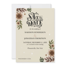 Boho Minimalistische Hochzeit rettet das Datum