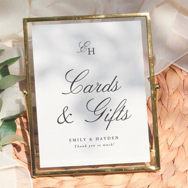 Boho-Minimalistische Hochzeitskarten & Geschenke S Poster (Von Creator hochgeladen)