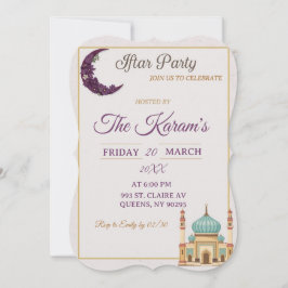 Boho-Minimalistische Moschee-Ramadan-Iftar-Party  Einladung