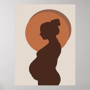 Boho Minimalistische Schwangerschaft Journey Poste Poster