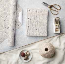 Boho minimalistische Seerauben und Streifen Elfenb Geschenkpapier