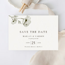 Boho Minimalistische Wildblume Wedding Save The Date