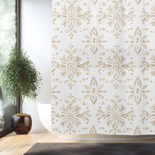 Boho-Minimalistischer-Mandala-Duschvorhang Duschvorhang