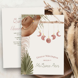 Boho Mis Quince Anos Rustikaler Western Quinceaner Einladung