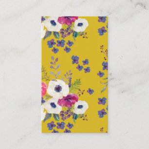 Boho mit Blumen Visitenkarte