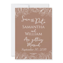 Boho Mocha Mousse Floral Modernes Foto Hochzeit