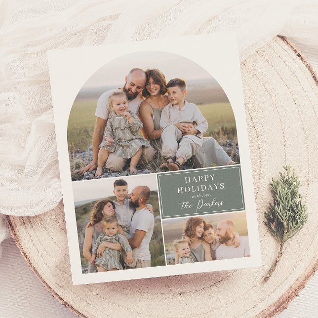 Boho Modern 4 Foto Collage Arch Weihnachtsbudget (Von Creator hochgeladen)