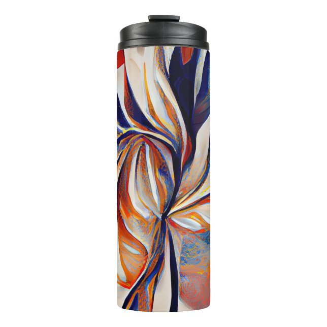 Boho Modern Abstrakt Artwork Thermosbecher (Vorderseite)