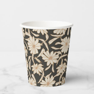 Boho Modern Botanical Black Ivory Wedding Pappbecher
