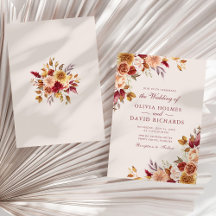 Boho Modern Burnt Orange Terracotta Floral Wedding