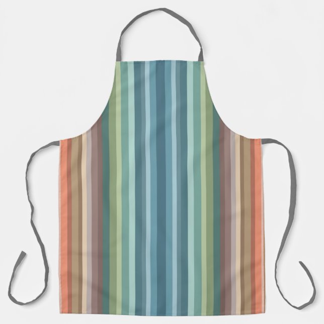 Boho Modern Chic Streifen  Schürze (Vorderseite)