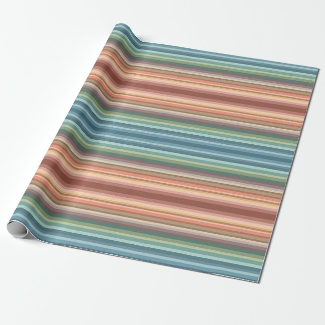 Boho Modern Chic Stripes Geschenkpapier (Ungerollt)