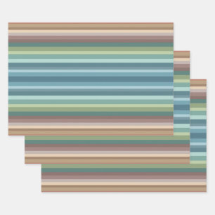 Boho Modern Chic Stripes Geschenkpapier Set