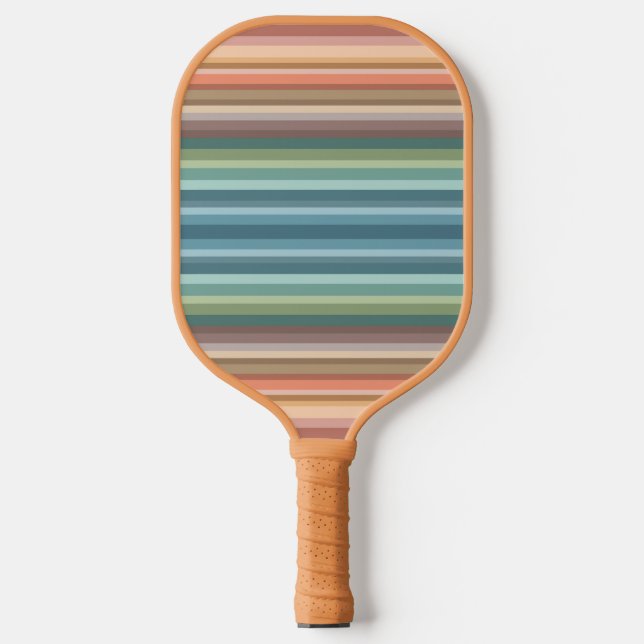 Boho Modern Chic Stripes Pickleball Schläger (Vorderseite)
