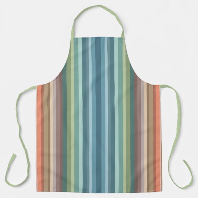 Boho Modern Chic Stripes Schürze (Vorderseite)