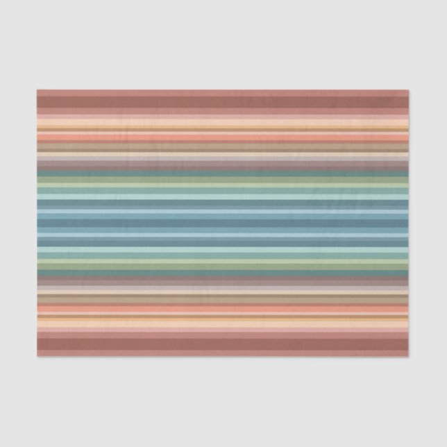 Boho Modern Chic Stripes Seidenpapier (Vorderseite)