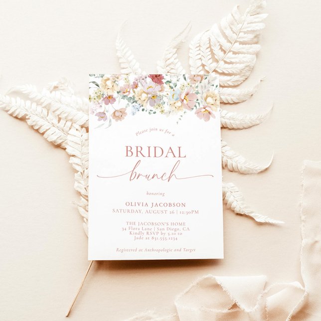Boho Modern Floral Brautparty | Bridal Brunch Einladung (Von Creator hochgeladen)