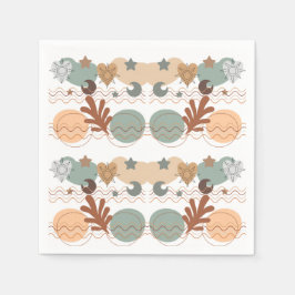 Boho modern geometric wallpaper serviette