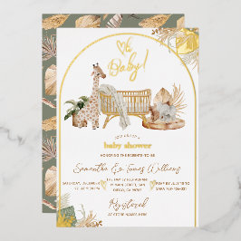 Boho Modern Heart Gender Neutral Baby Shower Folieneinladung