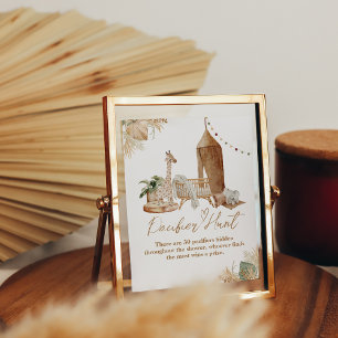 Boho Modern Heart Schriftart Baby Dusche Schnuller Poster