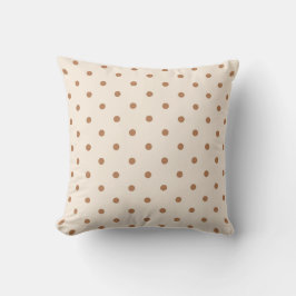 Boho Modern Polka Dot Neutral Earthy Tan Beige Kissen