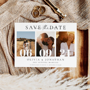 Boho Modern Wedding Minimal Foto Save The Date