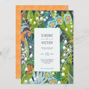 Boho Moderne Blütenlilie von Valley Wedding Einladung