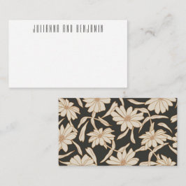 Boho Moderne botanische schwarze Geschenkverpackun Mitteilungskarte