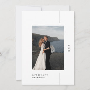 Boho Moderne Minimalistische Foto-Hochzeit Save The Date