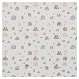Boho moderne pastellfarbene Regenbogenstars Stoff