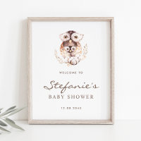 Boho Mommy and Baby Owl Baby Dusche Willkommen