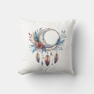 Boho-Mond-Wurfkissen Kissen