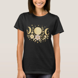 Boho Moon Floral Shirt - Spirituelles Astrologie T