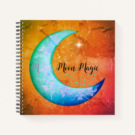 Boho Moon Magic Orange Personal Journal Notizbuch