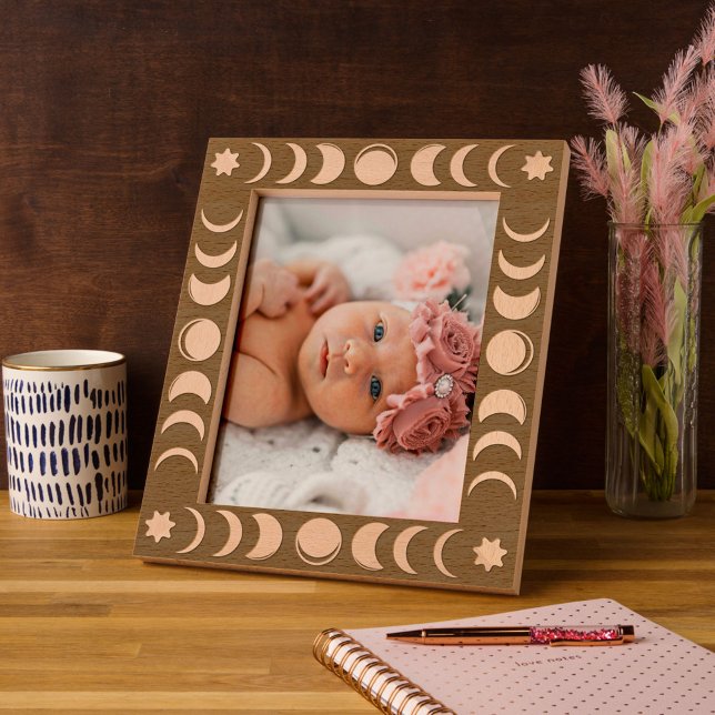 Boho Moon Phase Celestial Engraved Frame Geätzte Rahmen (Von Creator hochgeladen)