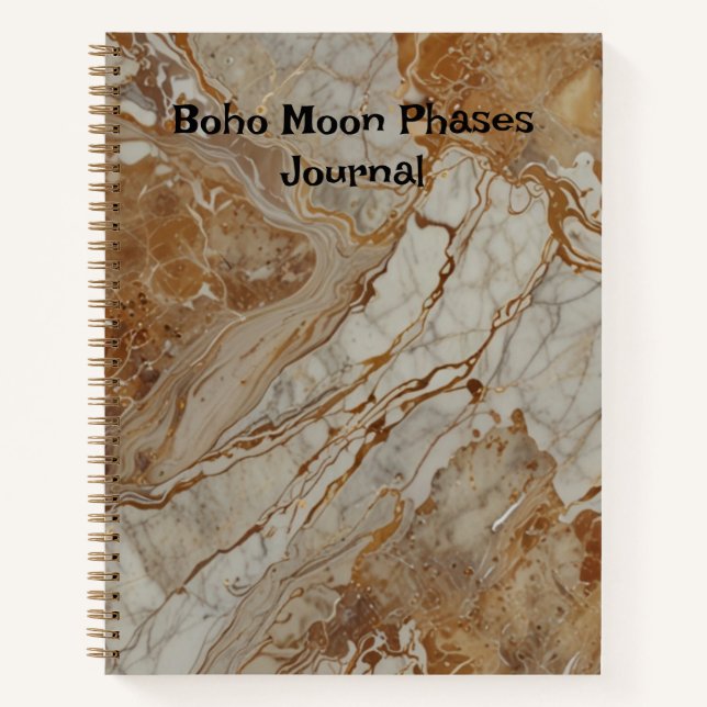 Boho Moon Phases Journal Notizbuch (Vorderseite)