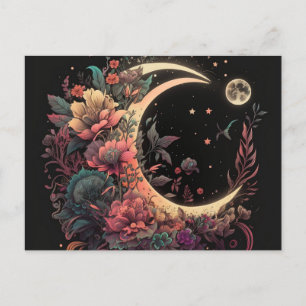 Boho Moon Postkarte